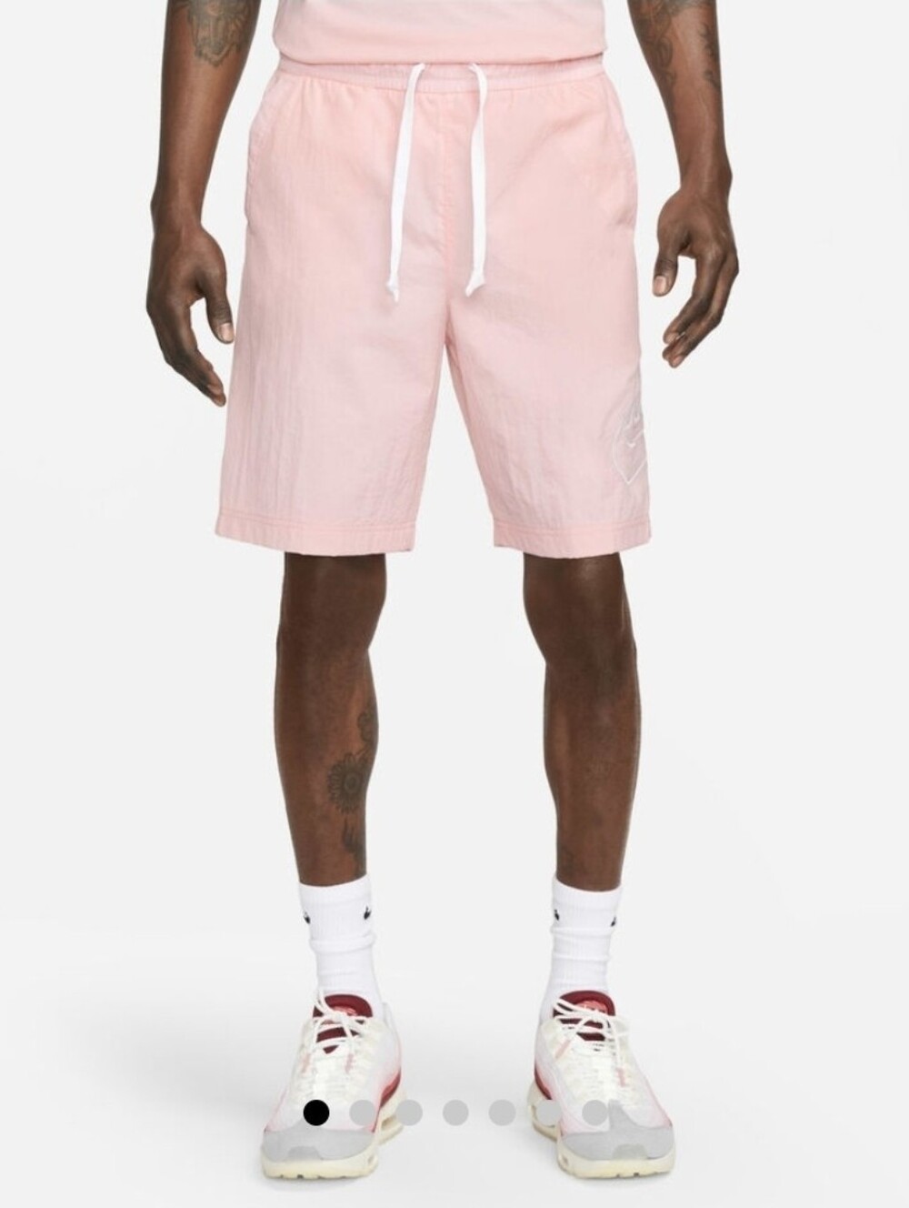 Nike Sportswear Alumni Woven Shorts Men’s Medium Pink Athleisure Lounge